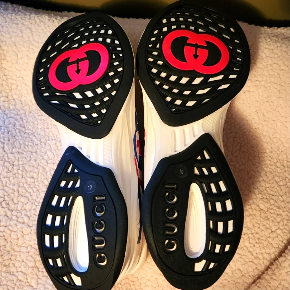 SOLD💚NWOT Gucci run leather sneakers 10 - Picture 7 of 8